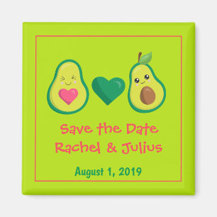 Niedliche Avocados Save the Date Magnet