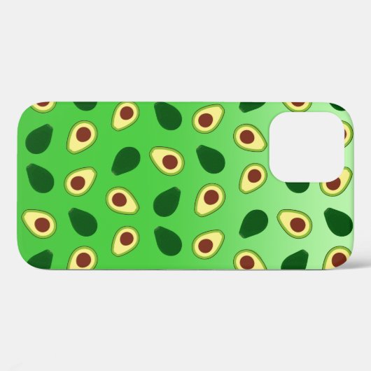 Niedliche Avocados-Scheiben Sommergrüne Gradienten Case-Mate iPhone Hülle (Rückseite (Horizontal))