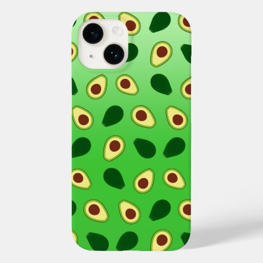 Niedliche Avocados-Scheiben Sommergrüne Gradienten Case-Mate iPhone Hülle (Rückseite)