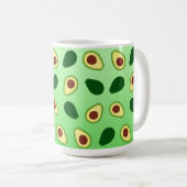 Niedliche Avocados-Scheiben Sommergrüne Gradienten Kaffeetasse (VorderseiteRechts)