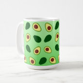 Niedliche Avocados-Scheiben Sommergrüne Gradienten Kaffeetasse (Vorderseite Links)