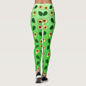 Niedliche Avocados-Scheiben Sommergrüne Gradienten Leggings (Rückseite)