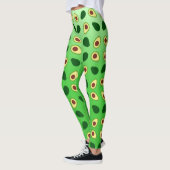 Niedliche Avocados-Scheiben Sommergrüne Gradienten Leggings (Links)