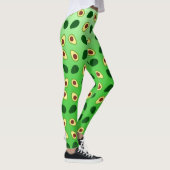Niedliche Avocados-Scheiben Sommergrüne Gradienten Leggings (Rechts)