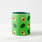 Niedliche Avocados-Scheiben Sommergrüne Gradienten Zweifarbige Tasse (Mittel)