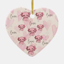 Niedliche axolotale Weihnachten Keramik Ornament