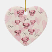 Niedliche axolotale Weihnachten Keramik Ornament (Hinten)