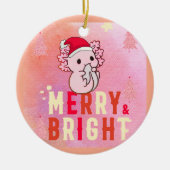 Niedliche axolotale Weihnachten Keramik Ornament (Vorne)