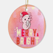 Niedliche axolotale Weihnachten Keramik Ornament (Links)