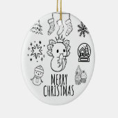 Niedliche axolotale Weihnachten Keramik Ornament (Rechts)