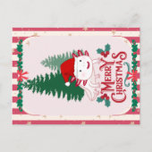 Niedliche axolotale Weihnachten Postkarte (Vorderseite)