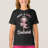 Niedliche Axolotl Ballerina in Pastel Pink Tutu T-Shirt (Vorderseite)