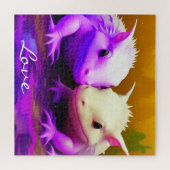 Niedliche Axolotl Couple Liebe AI Kunst Puzzle (Horizontal)