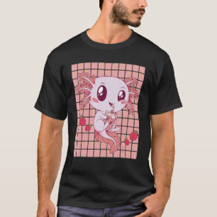 Niedliche Axolotl Drink Erdbeermilch T-Shirt