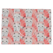 Niedliche Axolotl Drink Milk Große Geschenktüte (Rückseite)