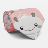 Niedliche Axolotl Drink Milk Krawatte (Gerollt)