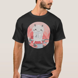 Niedliche Axolotl Drink Milk T-Shirt