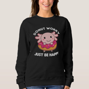 Niedliche Axolotl Funny Animes in Donut Pink Sweatshirt