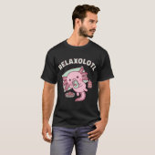 Niedliche Axolotl-Kühlung mit Handy Relaxolotl Fu T-Shirt (Vorne ganz)