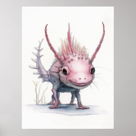 Niedliche Axolotl Kunst: Poster
