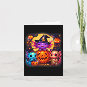 Niedliche Axolotl Kürbislaterne Halloween Kostüme  Karte