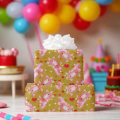 Niedliche Axolotl-Liebe, rosa Herzen, lustiges Ges Geschenkpapier