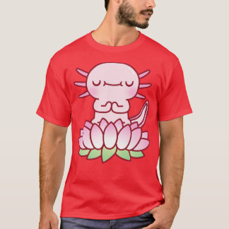 Niedliche Axolotl-Medikation auf der Lotus-Blume T-Shirt