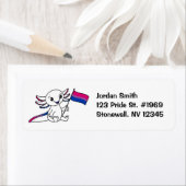 Niedliche Axolotl mit dem BiSexuellen-Prix-Flag LG (Insitu)