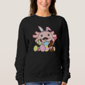 Niedliche Axolotl Ostereier-Süßigkeiten für Osterm Sweatshirt (Vorderseite)