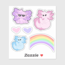 Niedliche Axolotl-Sammlung Aufkleber