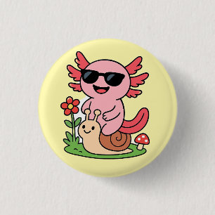 Niedliche Axolotl-Taste - Adortable Animal Design Button
