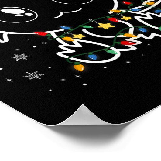 Niedliche Axolotl Weihnachtsmannmütze Funny Boys G Poster (Ecke)