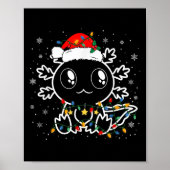 Niedliche Axolotl Weihnachtsmannmütze Funny Boys G Poster (Vorne)