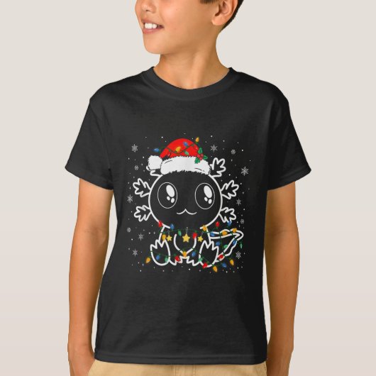 Niedliche Axolotl Weihnachtsmannmütze Funny Boys G T-Shirt (Vorderseite)