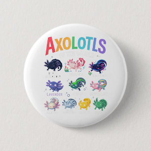 Niedliche Axolotls der Welt Kawaii Axolotl Niedlic Button