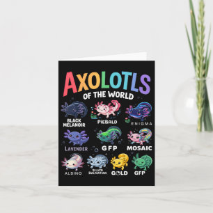 Niedliche Axolotls der Welt Kawaii Axolotl Niedlic Karte