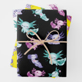 Niedliche Axolotls Geschenkpapier Set (Beispiel)