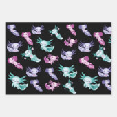 Niedliche Axolotls Geschenkpapier Set (Vorderseite)