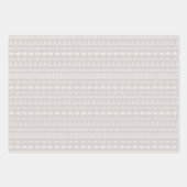 Niedliche Azteken-Muster schwarz-brauner Sand Geschenkpapier Set (Vorderseite 2)