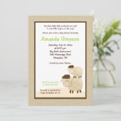 Niedliche Baa Baa Sheep 12x18 Baby Dusche laden ne Einladung (Stehend Vorderseite)