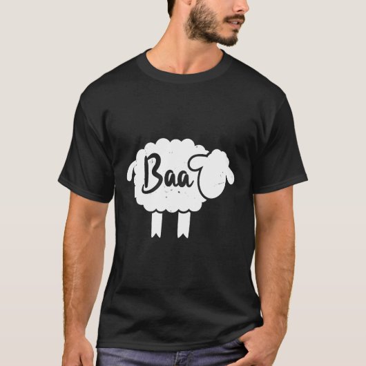 Niedliche Baa Sheep Sound Black Sheep Tovers T-Shirt (Vorderseite)