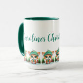 Niedliche Baby Animal Xmas angepasst Tasse (Vorderseite Links)