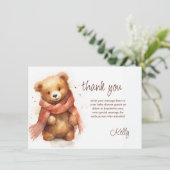 Niedliche Baby-Baby-Babydusche Dankeskarte (Stehend Vorderseite)