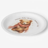 Niedliche Baby-Baby-Babydusche Pappteller (Schrägansicht)