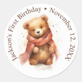 Niedliche Baby-Baby-Babydusche Runder Aufkleber (Vorderseite)