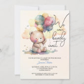 Niedliche Baby-Baby-Dusche Einladung (Vorderseite)