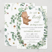 Niedliche Baby Bear Greenery Gender Neutral Baby D