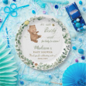 Niedliche Baby Bear Greenery Gender Neutral Baby D Pappteller (Party)