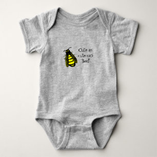 Niedliche Baby Bee Honeybee mit Fun Text Strampler