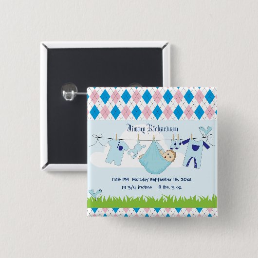 Niedliche Baby Boy Kleidung Line Button (Vorne & Hinten)